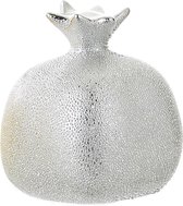 House Of Seasons Kerstbeeld Granaatappel 7,5 Cm Keramiek Zilver