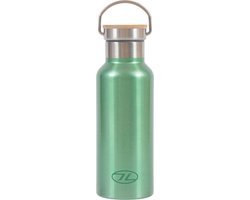 Foto: Highlander thermosfles campsite 500 ml bamboe rvs mintgroen