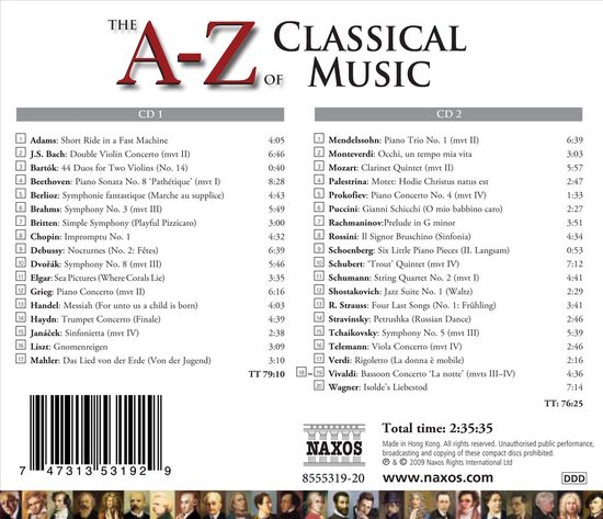 Various Artists - A To Z Of Classical Music (2 CD), various artists ...