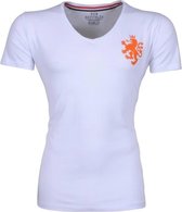 EK Voetbal 2021 - Heren T-shirt - Hollandse Oranje Leeuw op de borst - Wit