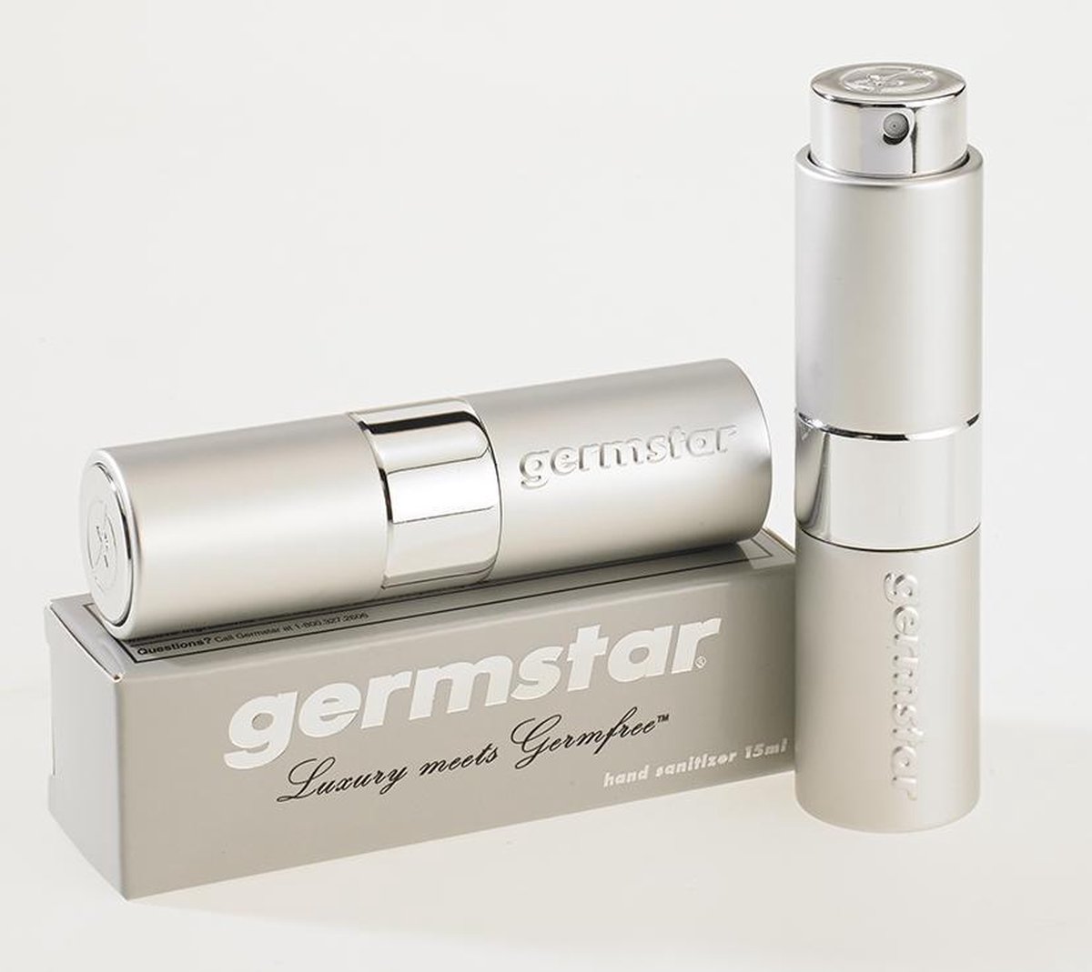 Startset Germstar DeLuxe Twist spray Agua zilver 15ml - navulling 474ml