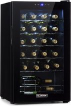 Klarstein Shiraz 24 Uno Wijnkoelkast - 67 liter - 24 flessen - Temperatuurbereik - 5-18 °C - LED-binnenverlichting - Soft-touch bediening - 42dB - Zwart