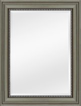 Spiegel Nino Taupe met zilveren kraal Buitenmaat 65x75cm