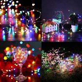 Led koperdraad verlichting - 10 meter 100 leds warm wit - inclusief afstandsbediening en verschillende lichtstanden.