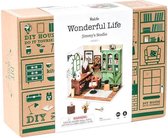 Voordeelpakket Wonderful Life – Jimmy’s Studio – Anne’s Bedroom – Mrs Charlie’s Dining Room - Robotime Houten Modelbouw met verlichting – Modelbouwpakket