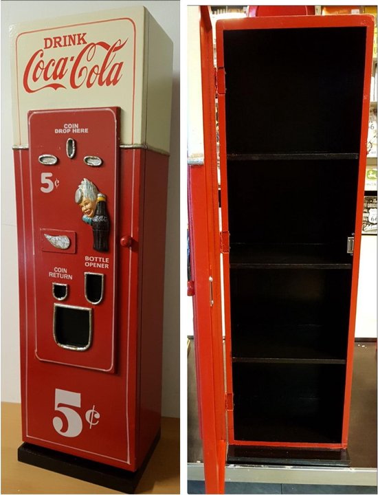 Armoire en bois Coca Cola en forme d'ancien distributeur automatique de CD.  Chez vous... | bol.com