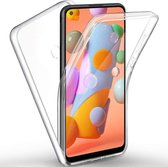 Ntech -Dual TPU Case 360° Hoesje 2 in 1 Case - Hoesje Geschikt Voor Samsung Galaxy A20S Transparant