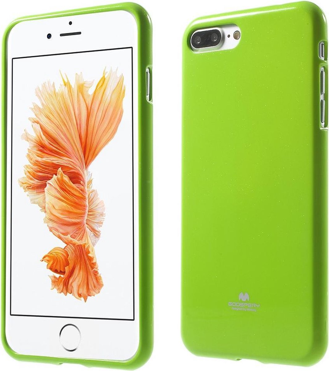 Flexibele Jelly iPhone cover voor iPhone 7/8 Plus - Groen - Goospery