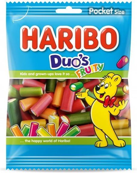 Haribo Duo Fruity 28 x 70gr bol