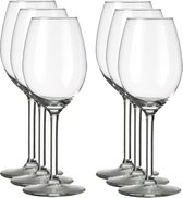 6x Wijnglazen voor rode wijn 250 ml Esprit - 25 cl - Rode wijn glazen - Wijn drinken - Wijnglazen van glas
