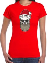 Bad Santa fout Kerst shirt / Kerst t-shirt rood voor dames - Kerstkleding / Christmas outfit XS