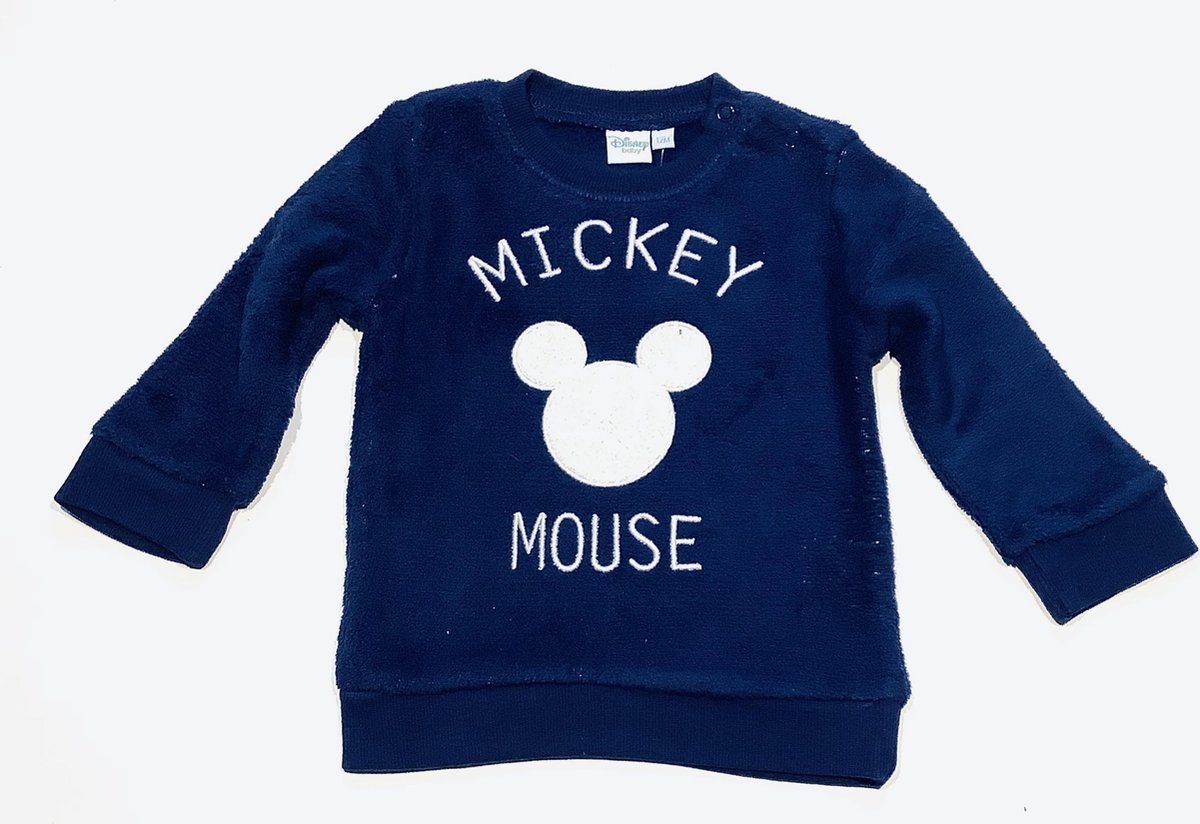 Disney Mickey Mouse sweater coral fleece marineblauw maat 92/98 (36 maanden)