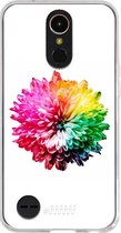 LG K10 (2017) Hoesje Transparant TPU Case - Rainbow Pompon #ffffff