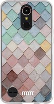 LG K10 (2017) Hoesje Transparant TPU Case - Colour Tiles #ffffff