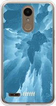 LG K10 (2018) Hoesje Transparant TPU Case - Ice Stalactite #ffffff