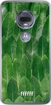 Motorola Moto G7 Hoesje Transparant TPU Case - Green Scales #ffffff