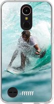 LG K10 (2017) Hoesje Transparant TPU Case - Boy Surfing #ffffff