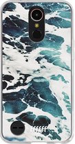 LG K10 (2017) Hoesje Transparant TPU Case - Waves #ffffff