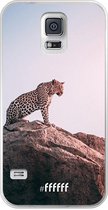 Samsung Galaxy S5 Hoesje Transparant TPU Case - Leopard #ffffff