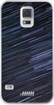 Samsung Galaxy S5 Hoesje Transparant TPU Case - Moving Stars #ffffff