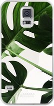 Samsung Galaxy S5 Hoesje Transparant TPU Case - Tropical Plants #ffffff
