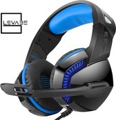 Tablet / Gaming Headset met LED Gaming koptelefoon ALLE CONSOLES en  Zwart/blauw