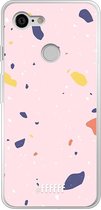 Google Pixel 3 Hoesje Transparant TPU Case - Terrazzo N°8 #ffffff