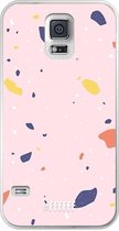 Samsung Galaxy S5 Hoesje Transparant TPU Case - Terrazzo N°8 #ffffff