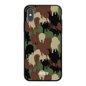6F hoesje - geschikt voor iPhone X -  TPU Case - Graffiti Camouflage #ffffff