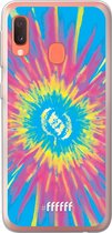 Samsung Galaxy A20e Hoesje Transparant TPU Case - Flower Tie Dye #ffffff