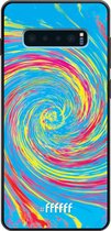 Samsung Galaxy S10 Plus Hoesje TPU Case - Swirl Tie Dye #ffffff