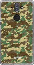Nokia 8 Sirocco Hoesje Transparant TPU Case - Jungle Camouflage #ffffff