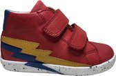 Falcotto velcro lederen sneaker Cayden rood blauw/gele bliksem mt 19