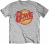 David Bowie - Vintage Diamond Dogs Logo Kinder T-shirt - Kids tm 12 jaar - Grijs