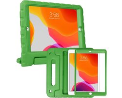 Onderwijsgadgets kinderhoes groen geschikt voor iPad 10.2 (2019 / 2020 / 2021) met ingebouwde screenprotector - Kids Stevige Tablet Hoes - voor thuis en op school - Kinderen - Jongens Meisjes
