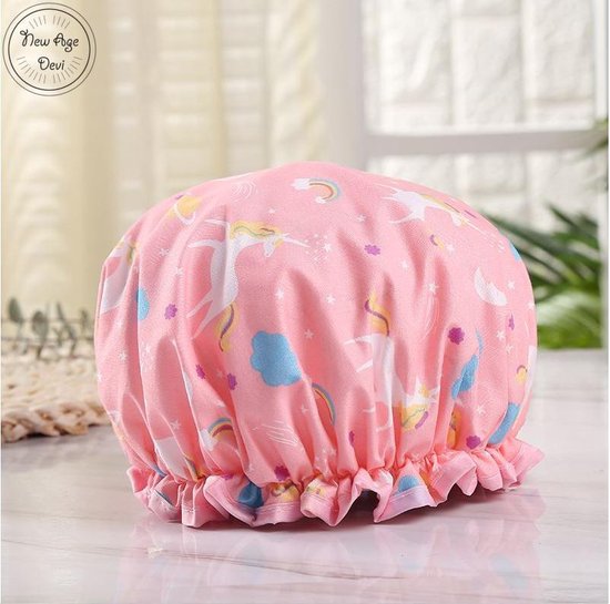Licorne poney belle bonnets de Douche épais rose coloré double couche bonnet  de bain... | bol.com