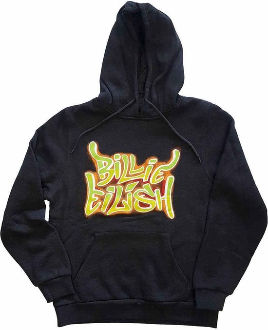 Billie Eilish - Airbrush Flames Blohsh Hoodie/trui - XL - Grijs