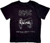 AC/DC - About To Rock Kinder T-shirt - Kids tm 3 jaar - Zwart