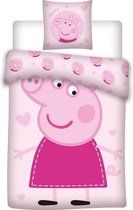 Dekbedovertrek Peppa Pig - Kleur Roze - 1-persoons - 140x200 cm