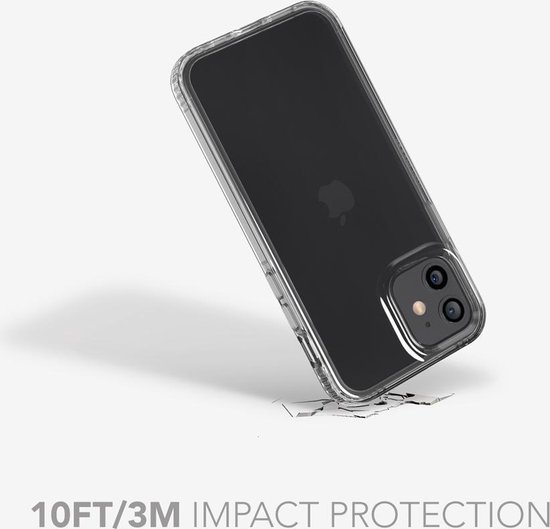 Tech21 Evo Clear - iPhone 12/12 Pro hoesje - Schokbestendig telefoonhoesje - Transparant - 3,6 meter valbestendig - Tech21