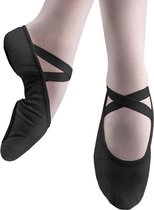 Dancer Dancewear® Balletschoenen Splitzool | ZWART | “StretchPro” | Stretch canvas | Balletschoen voor dames | Maat 40