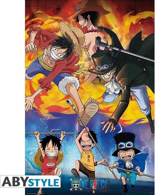 One Piece Ace Sabo Luffy Poster 91x61 Bol Com