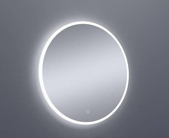 Bruynzeel ronde spiegel 80 cm met LED-verlichting, grijs | bol.com