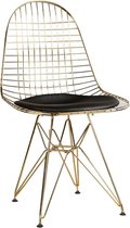 DKR stijl draadstoel Goud/Zwart - Wire Chair - DKR stijl stoel