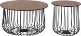Salontafel set 2 stuks- koffietafel  coffee table woonkamertafel Bird Cage koffie- en bijzettafel