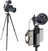 DigiPower High Performance Video Microphone Kit DP-DM15F | Smartphone/Camera/Vlog kit, Windbeschermkap "Dead Cat", Smartphone houder, Zwart