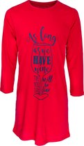 Temptation dames nachthemd | MAAT 3XL | lange mouw |  Wine | rood