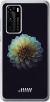 Huawei P40 Hoesje Transparant TPU Case - Just a Perfect Flower #ffffff