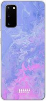Samsung Galaxy S20 Hoesje Transparant TPU Case - Purple and Pink Water #ffffff