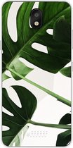 LG K30 (2019) Hoesje Transparant TPU Case - Tropical Plants #ffffff